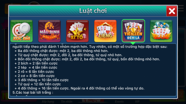 Luật Chơi Game Bài Tiến Lên Đếm Lá Mới Nhất 2018